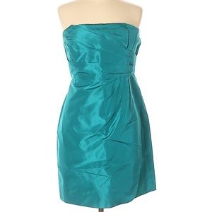J.Crew Silk Dress Cocktail Mini A Line Strapless